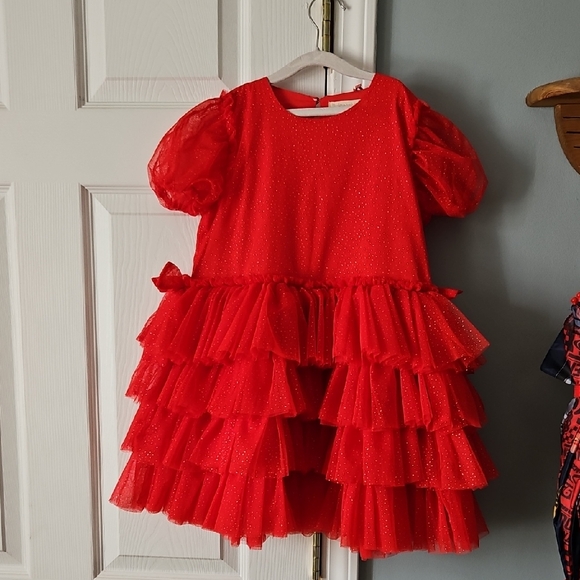 Konges Slojd Other - Red Ruffled Kids Tulle Dress